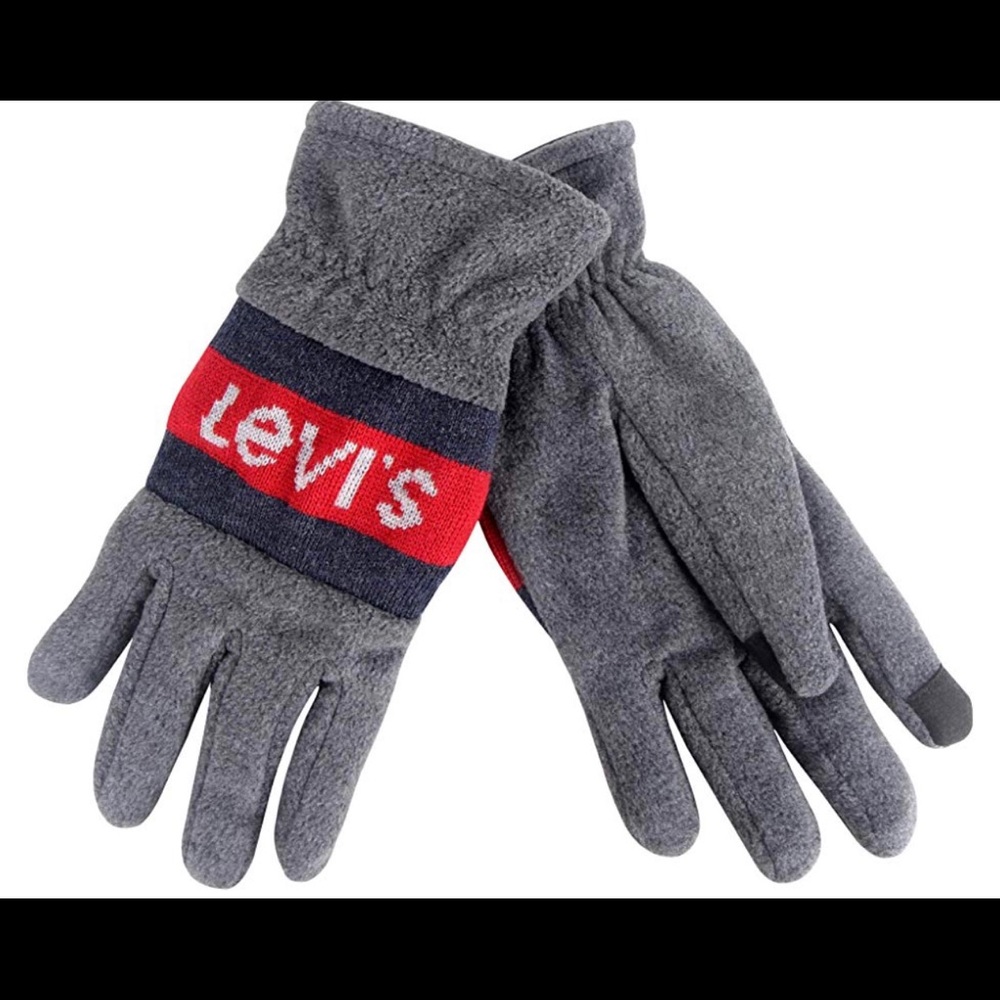 Men’s Levi’s Easy Texting Large Gray Gloves NWT